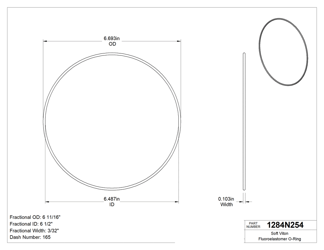 Technical drawing - 1284N254
